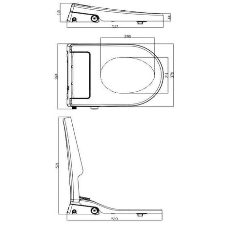 UB-6500-SE Remote Controlled Japanese Style Shower Toilet Seat