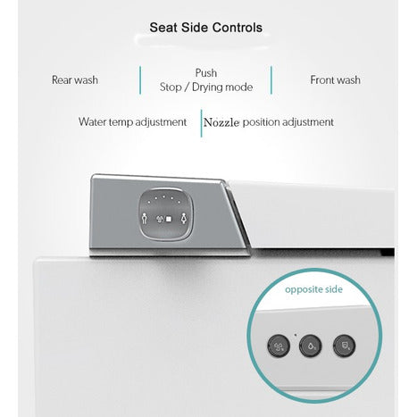 AS-8000-WH: Smart Wall Hung Bidet Shower Toilet