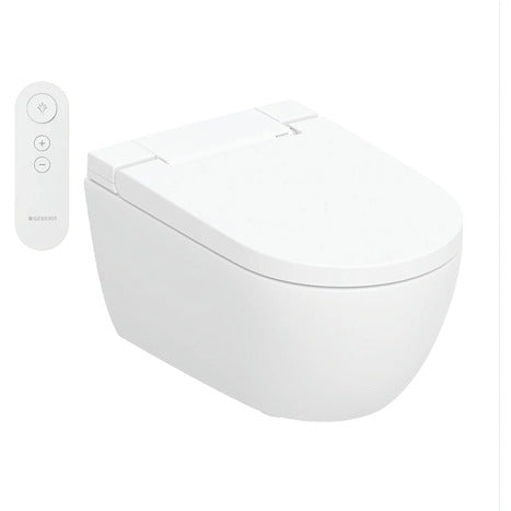 Complete bundle set: Geberit AquaClean Alba bidet toilet with 98cm frame