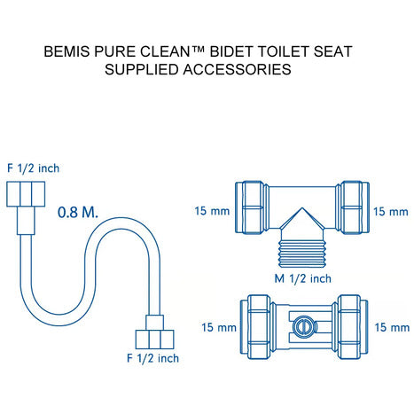 BEMIS PURE CLEAN Non electric bidet toilet seat