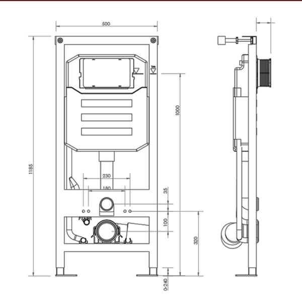 Abacus 1180m Bidet Toilet Washlet Frame