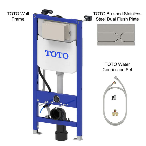 TOTO Washlet Frame System with Dual Flush: Complete Package