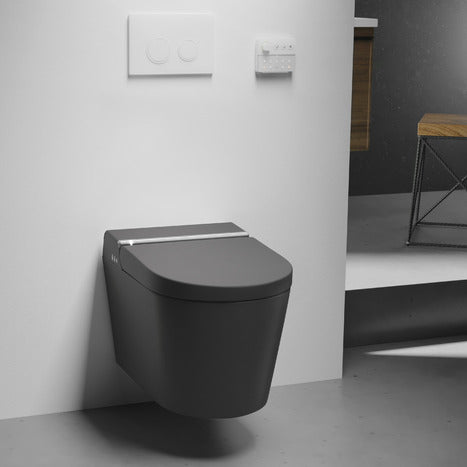 Hygea Wall mounted smart bidet toilet in matt anthracite