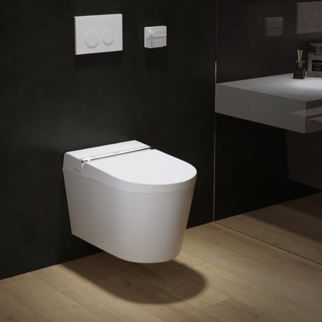 Hygea Wall mounted smart bidet toilet in matt white