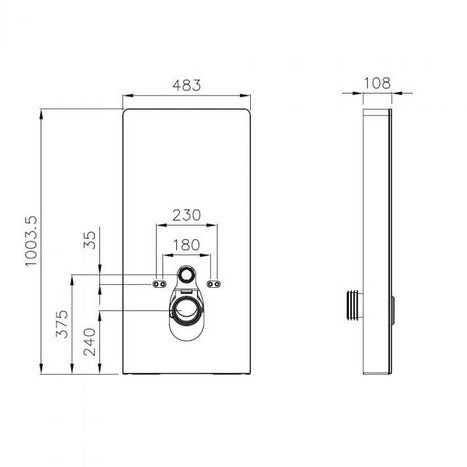 Touchless Cabinet Cistern For Wall Hung Toilets In Alpine White