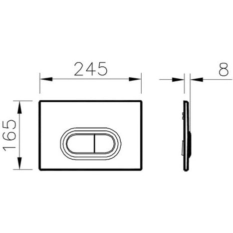 Vitra Concealed Cistern WC Frame for wall hung Toilets with OVAL style push button dual flush plate