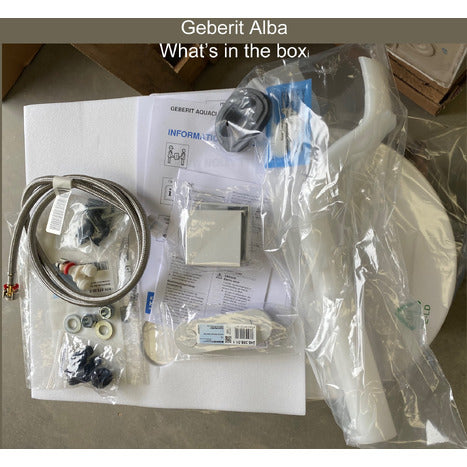 Complete bundle set: Geberit AquaClean Alba bidet toilet