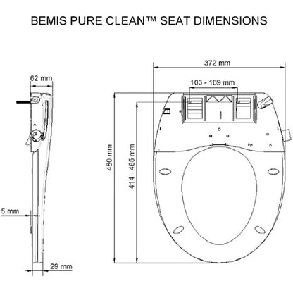 BEMIS PURE CLEAN Non electric bidet toilet seat