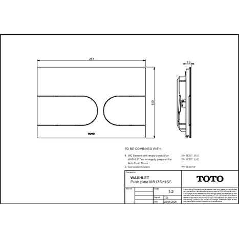 Complete set: Toto RW Washlet + Toto wall frame with Automatic Flush + Flush Plate and connection kit