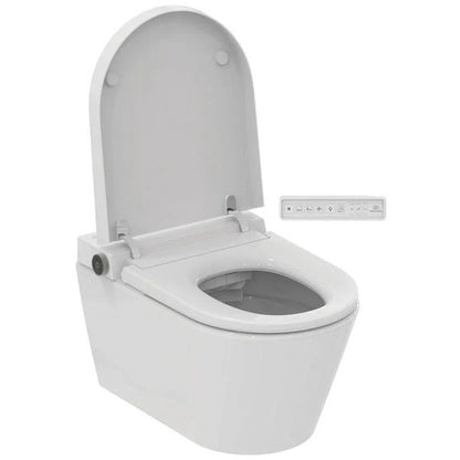 Complete bundle set: Ideal Standard i.life E Wall-Hung Shower Toilet with 98cm frame
