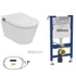 Complete bundle set: Ideal Standard i.life E Wall-Hung Shower Toilet with 98cm frame