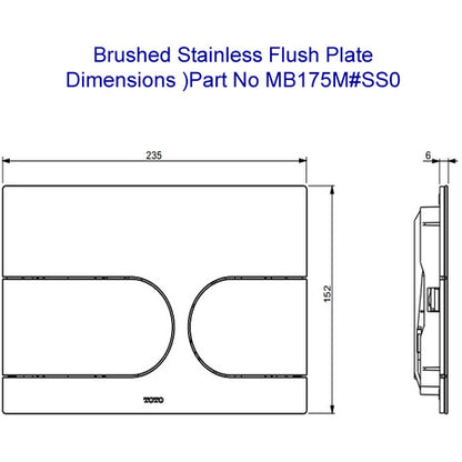 Complete set: TOTO RG Lite Washlet + TOTO wall frame + Dual Flush Plate and connection kit