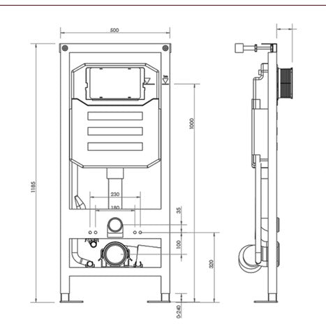 Complete Frame package: Abacus 1180mm frame +Flush Plate + Connections