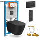 AS-1600-CS Matt Black wall hung Smart Bidet Shower toilet: Complete Set