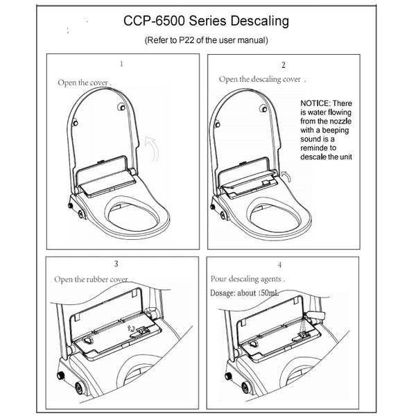CCP-6500-CH: Extra High Bidet Shower Smart Toilet