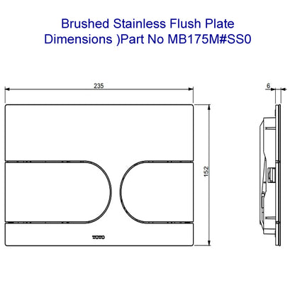 Complete set: Toto RX EWATER + Washlet + Toto wall frame with Automatic Flush + Flush Plate and connection kit