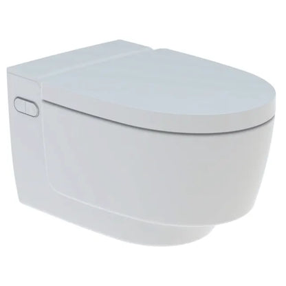 Complete set: Geberit AquaClean Mera Comfort Shower Toilet  + Wall frame. Air Purtfication + Flush Plate and connections