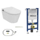 Complete bundle set: Ideal Standard i.life E Wall-Hung Shower Toilet with 98cm frame