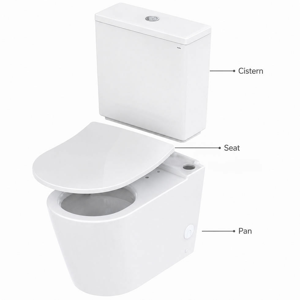 Toto RG Lite Close Coupled Rimless Smart Toilet Washlet, Complete Installation Package