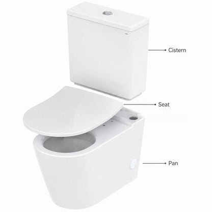 Toto RG Lite Close Coupled Rimless Smart Toilet Washlet, Complete Installation Package