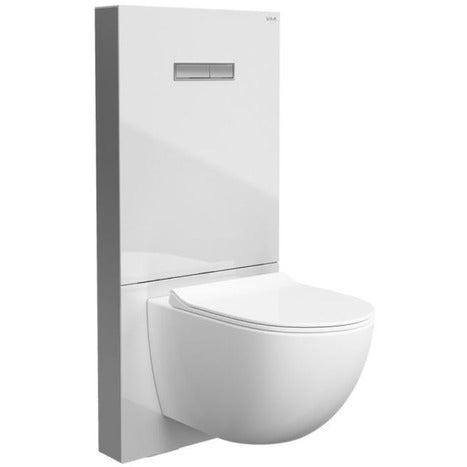 Vitra Vitrus Wall Hung Concealed Cistern White Safety Glass - 770-5760-01
