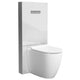 Vitra Vitrus Back To Wall Concealed Cistern - 3/6 Litre - White Tempered Glass