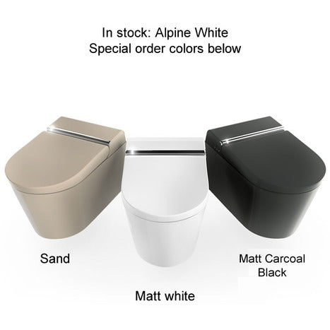 Hygea Wall mounted smart bidet toilet in matt anthracite black