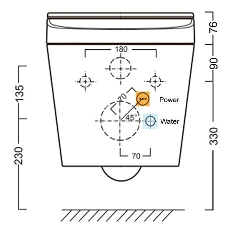 Hygea Wall mounted smart bidet toilet