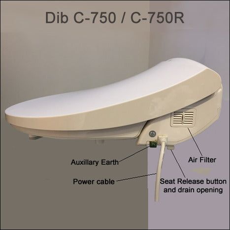 Aqua-Sigma Dib C-750 Bidet Shower Toilet Seat