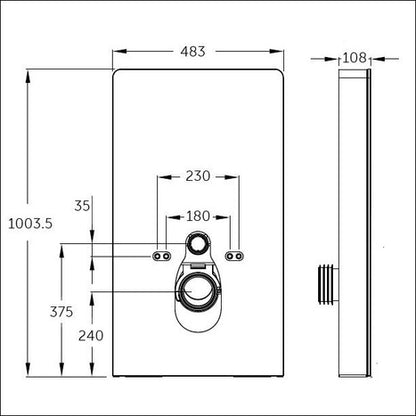 GMW-7035: Dual Flush Monolith Wall Hung Smart Japanese Shower Toilet