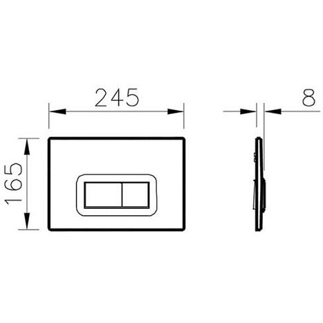Vitra Concealed Cistern WC Frame for wall hung Toilets with dual flush plate